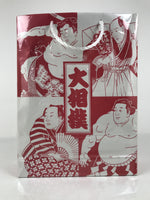 Japanese Grand Sumo Paper Bag 2025 Illustration Ukiyoe Kanji Red White FL512