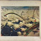 Japanese Great East Asia War Art book Vtg War Painting Collection Senso-ga AB121