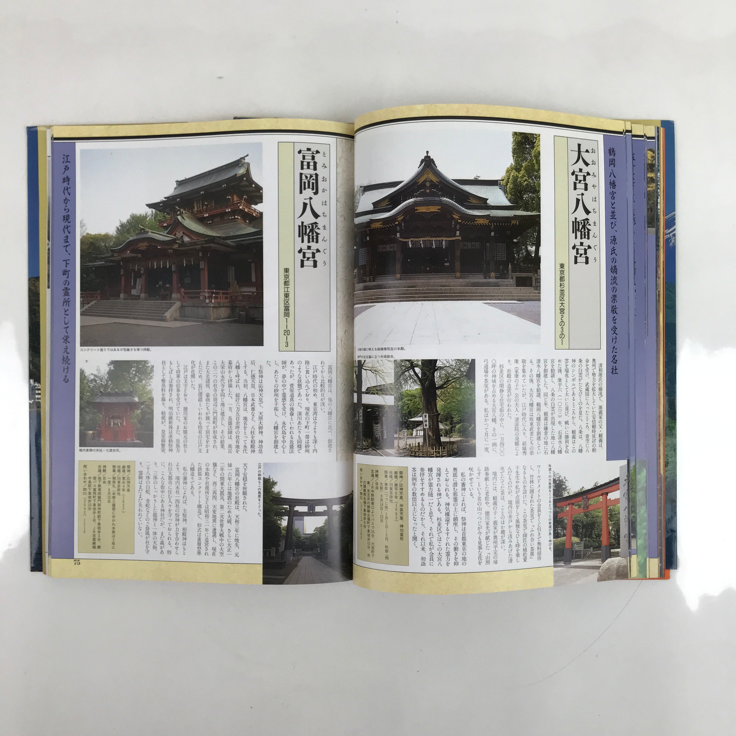 Japanese Guide Book Vtg Better Fortune Shrines Color Large Format HN26