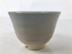 Japanese Hagi Ware Ceramic Yunomi Teacup Vtg Pottery Pink Gray Yakimono TC555
