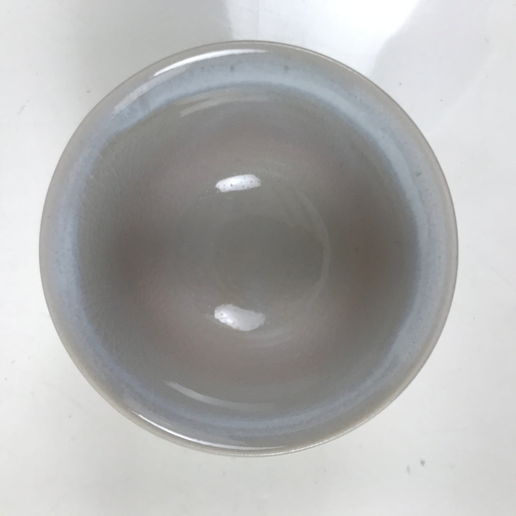 Japanese Hagi Ware Ceramic Yunomi Teacup Vtg Pottery Pink Gray Yakimono TC555