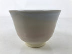 Japanese Hagi Ware Ceramic Yunomi Teacup Vtg Pottery Pink Gray Yakimono TC556
