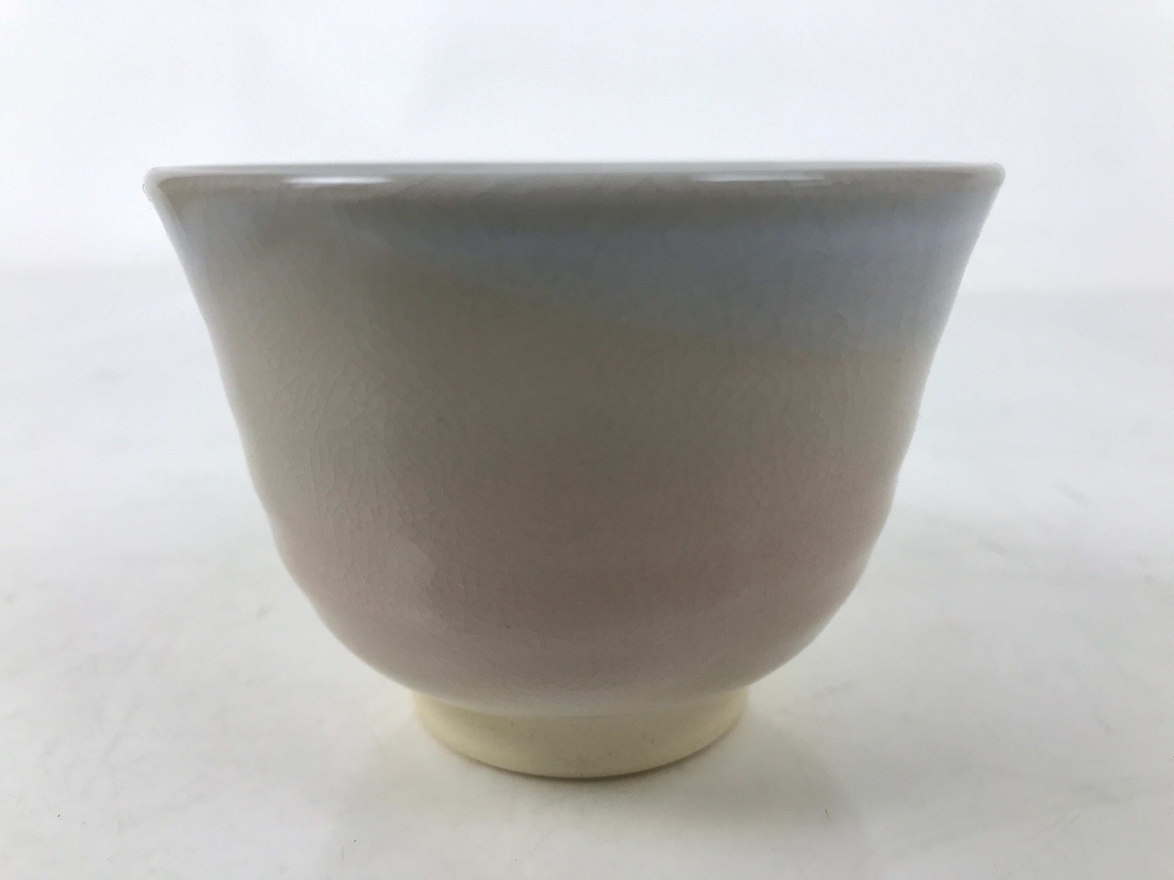 Japanese Hagi Ware Ceramic Yunomi Teacup Vtg Pottery Pink Gray Yakimono TC556