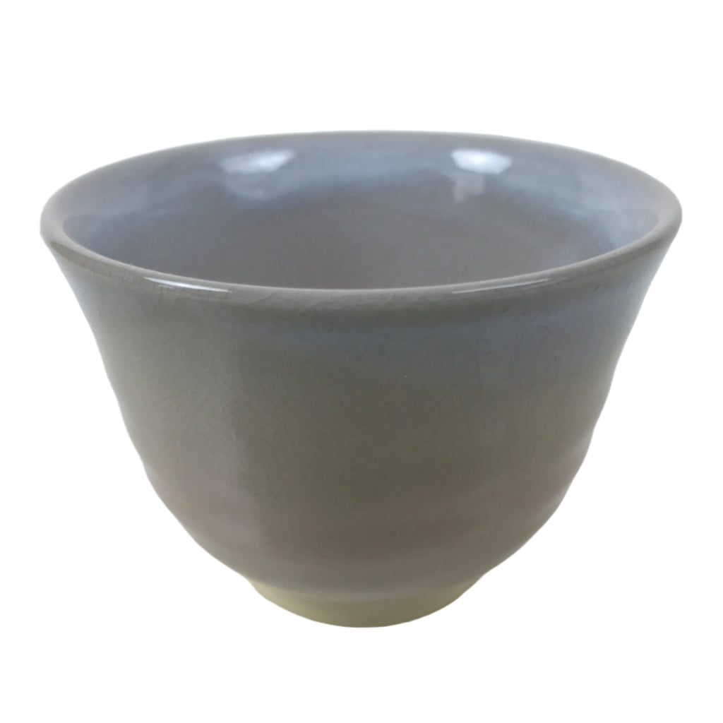 Japanese Hagi Ware Ceramic Yunomi Teacup Vtg Pottery Pink Gray Yakimono TC556