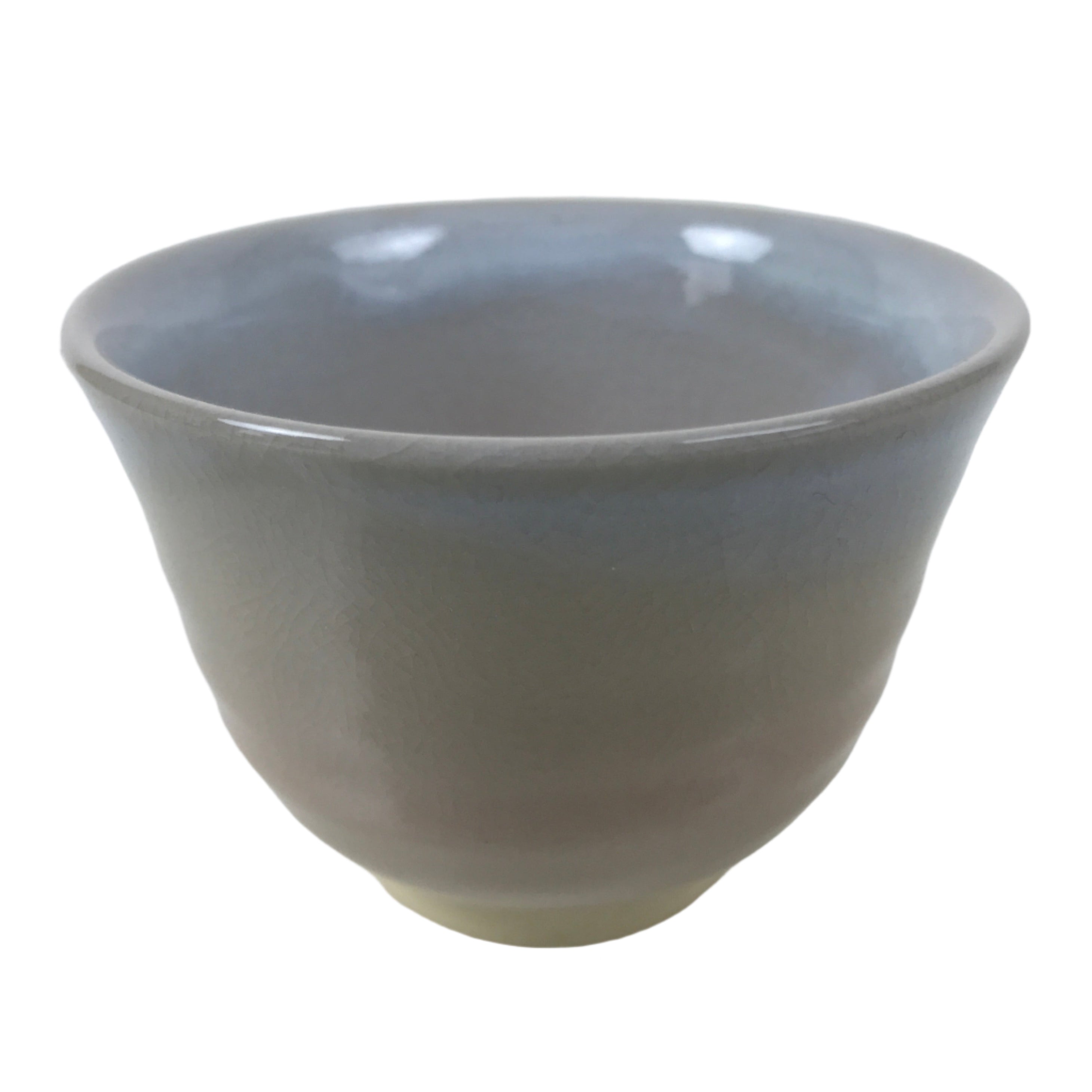 Japanese Hagi Ware Ceramic Yunomi Teacup Vtg Pottery Pink Gray Yakimono TC556