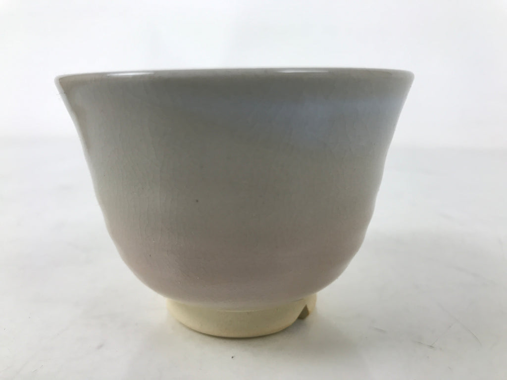 Japanese Hagi Ware Ceramic Yunomi Teacup Vtg Pottery Pink Gray Yakimono TC557