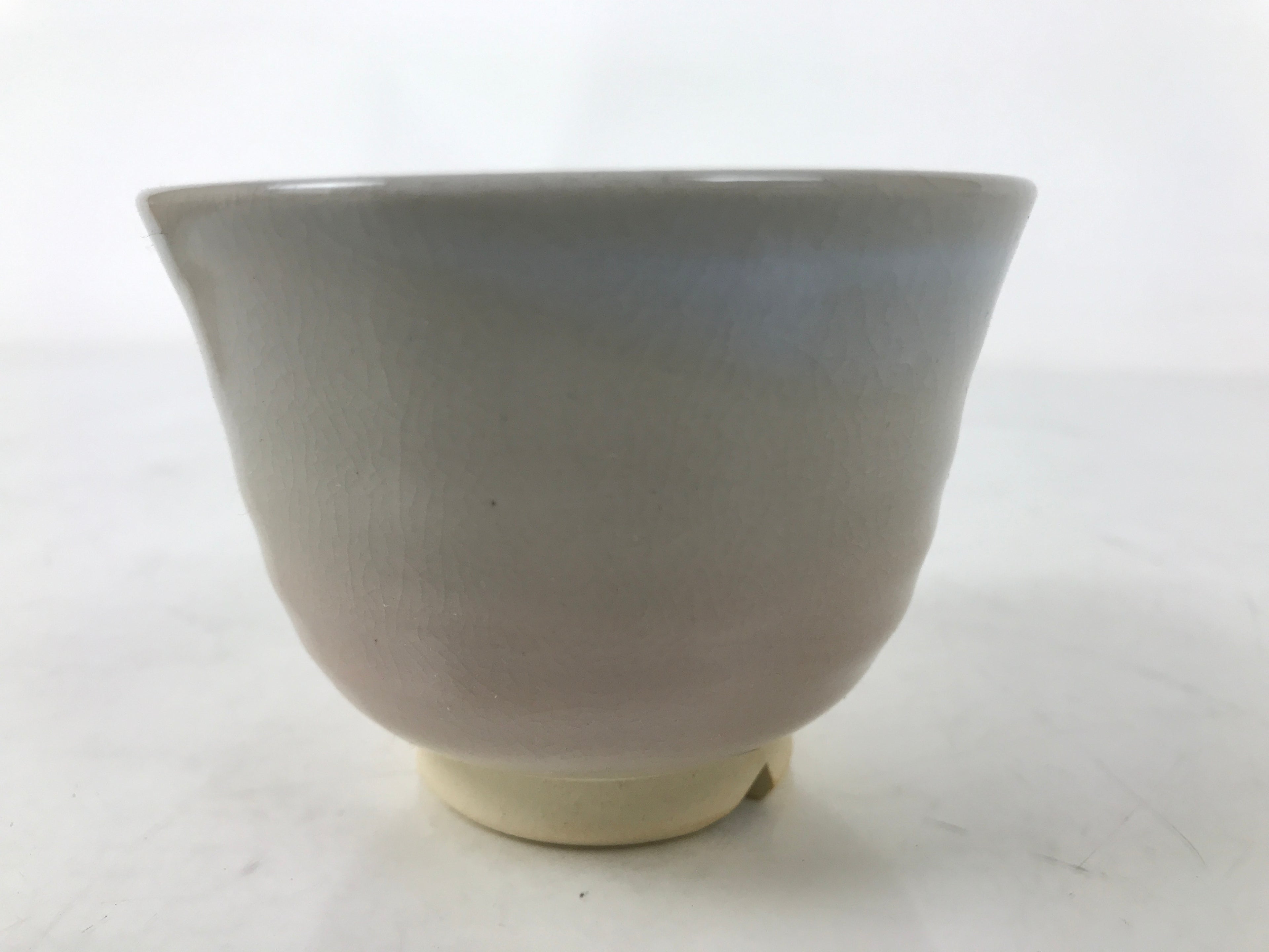 Japanese Hagi Ware Ceramic Yunomi Teacup Vtg Pottery Pink Gray Yakimono TC557