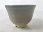 Japanese Hagi Ware Ceramic Yunomi Teacup Vtg Pottery Pink Gray Yakimono TC557