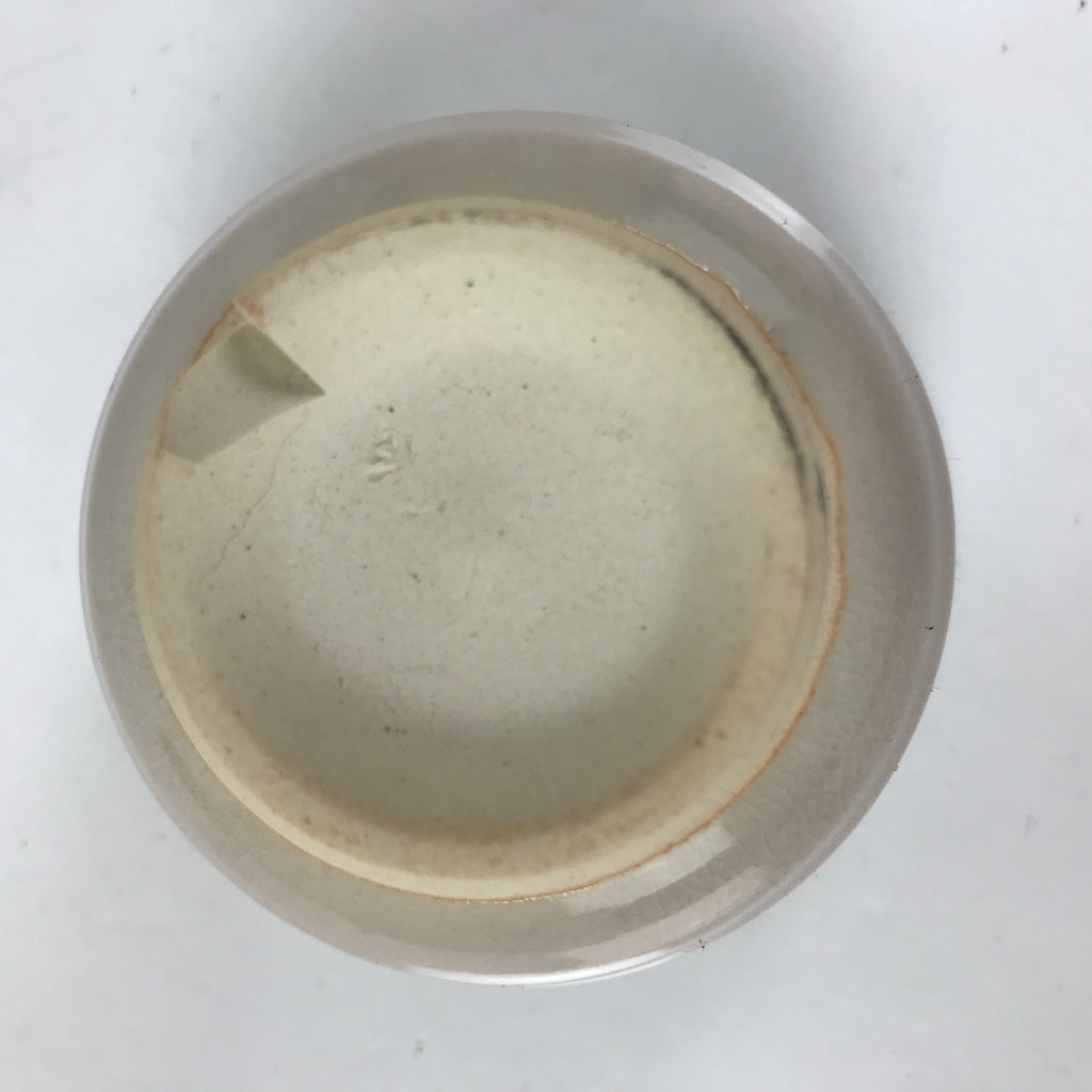 Japanese Hagi Ware Ceramic Yunomi Teacup Vtg Pottery Pink Gray Yakimono TC557