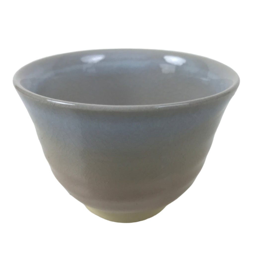 Japanese Hagi Ware Ceramic Yunomi Teacup Vtg Pottery Pink Gray Yakimono TC557