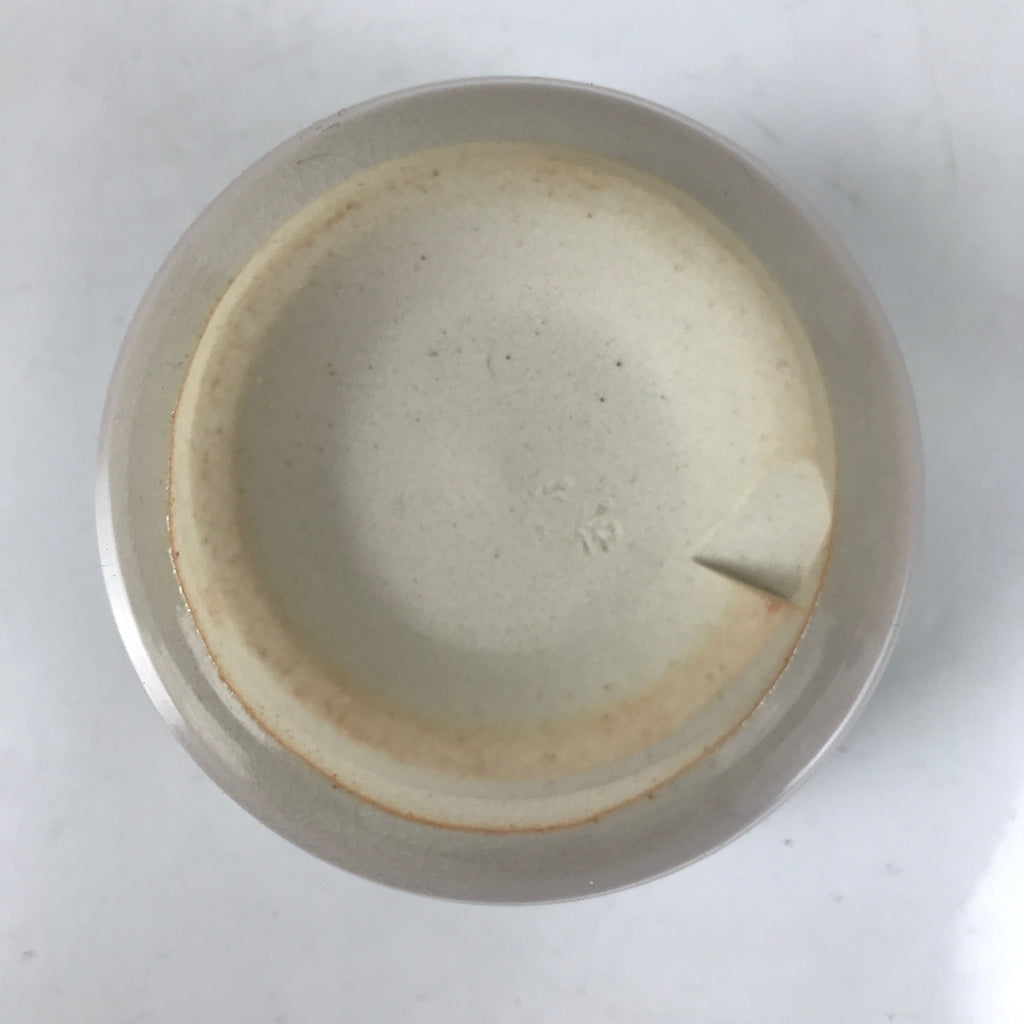 Japanese Hagi Ware Ceramic Yunomi Teacup Vtg Pottery Pink Gray Yakimono TC558