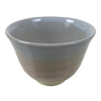 Japanese Hagi Ware Ceramic Yunomi Teacup Vtg Pottery Pink Gray Yakimono TC559