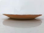 Japanese Hagi-yaki Ceramic Serving Dish Round Large Plate Box Orange White PX772