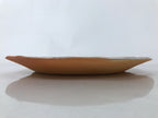 Japanese Hagi-yaki Ceramic Serving Dish Round Large Plate Box Orange White PX772