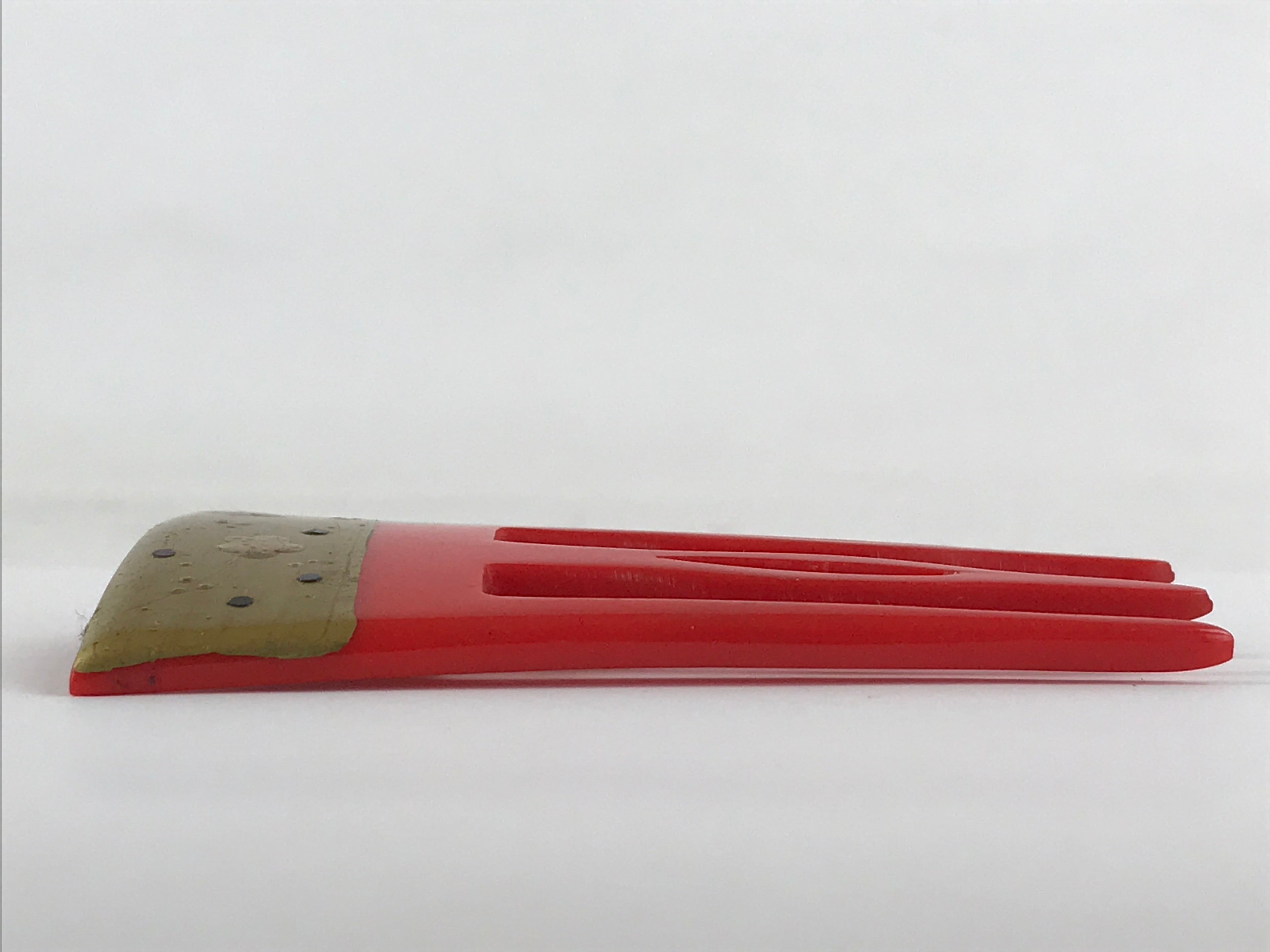 Japanese Hair Pin Kanzashi Kami-Kazari Women Kimono Accessory Red Kushi JK518
