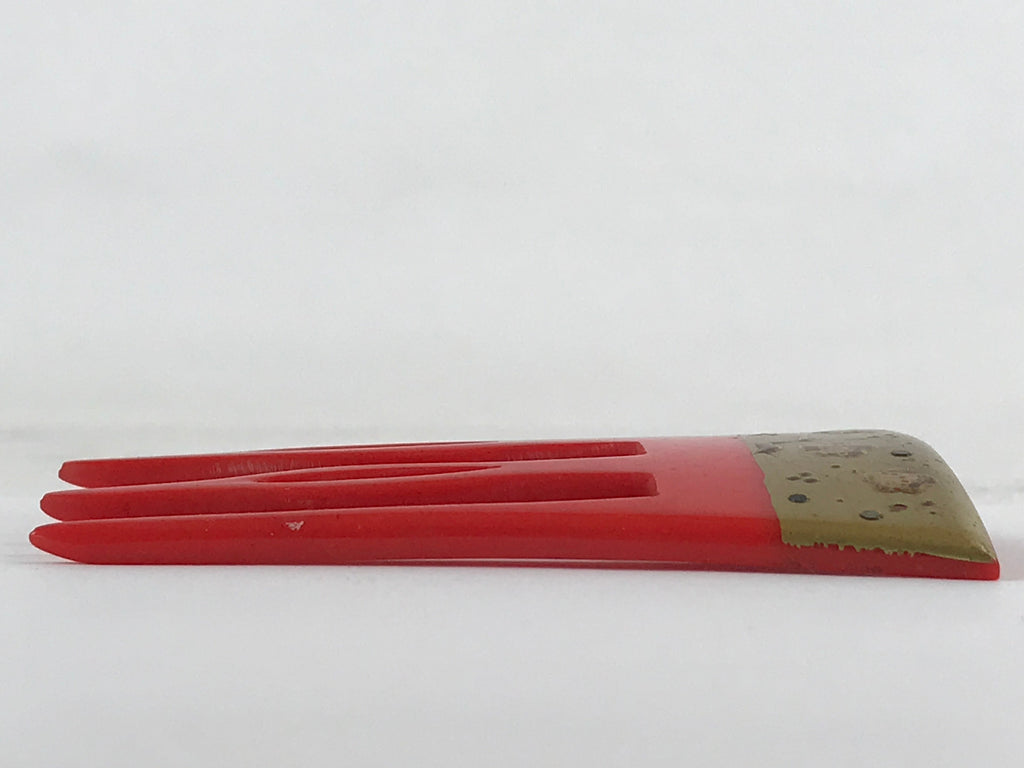 Japanese Hair Pin Kanzashi Kami-Kazari Women Kimono Accessory Red Kushi JK518