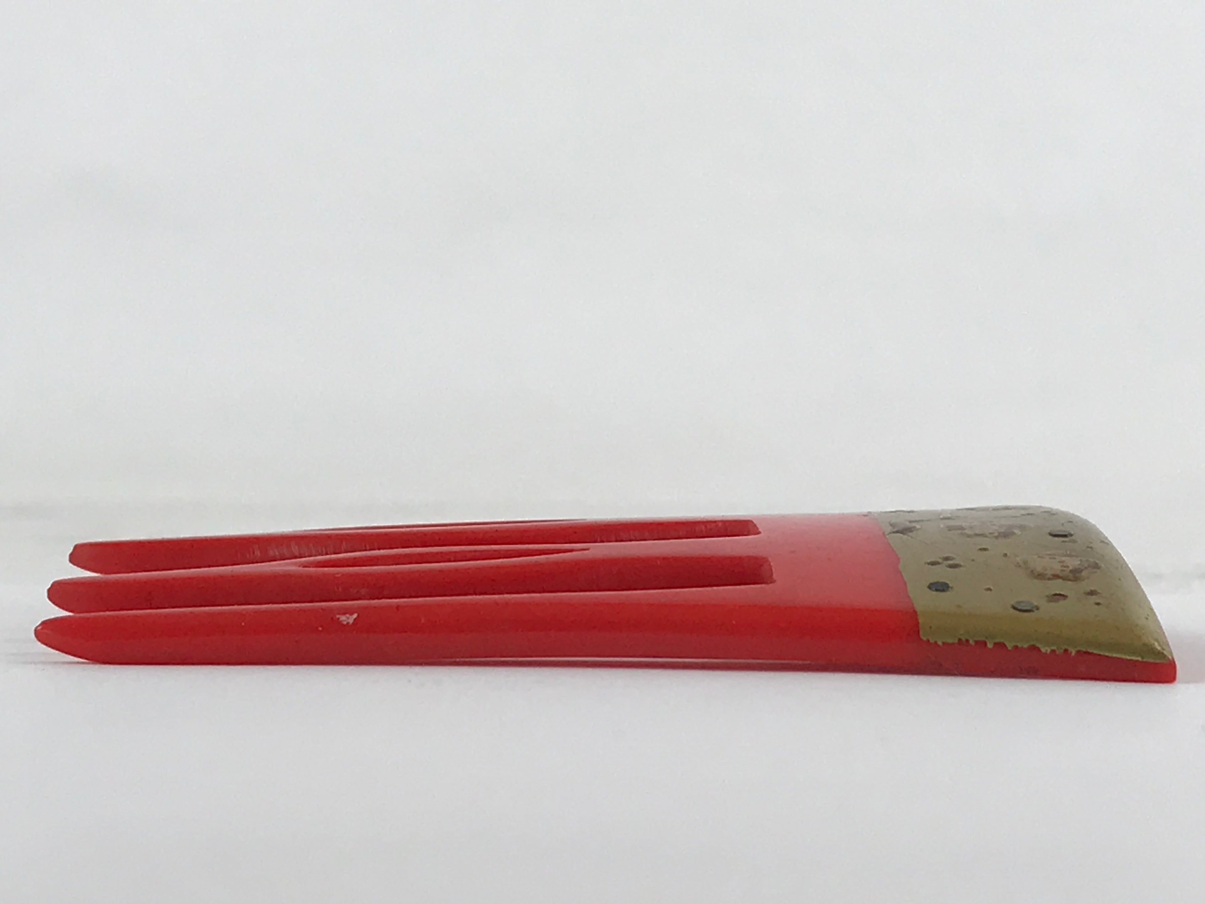 Japanese Hair Pin Kanzashi Kami-Kazari Women Kimono Accessory Red Kushi JK518