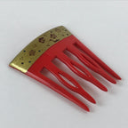 Japanese Hair Pin Kanzashi Kami-Kazari Women Kimono Accessory Red Kushi JK518