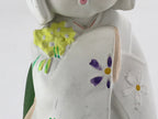 Japanese Hakata-Ningyo Clay Doll Traditional Handicraft Girl Kimono White BD897