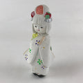 Japanese Hakata-Ningyo Clay Doll Traditional Handicraft Girl Kimono White BD897