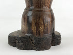 Japanese Hand Carved Wooden Flower Vase Vtg Kabin Ikebana Tall Brown FK48
