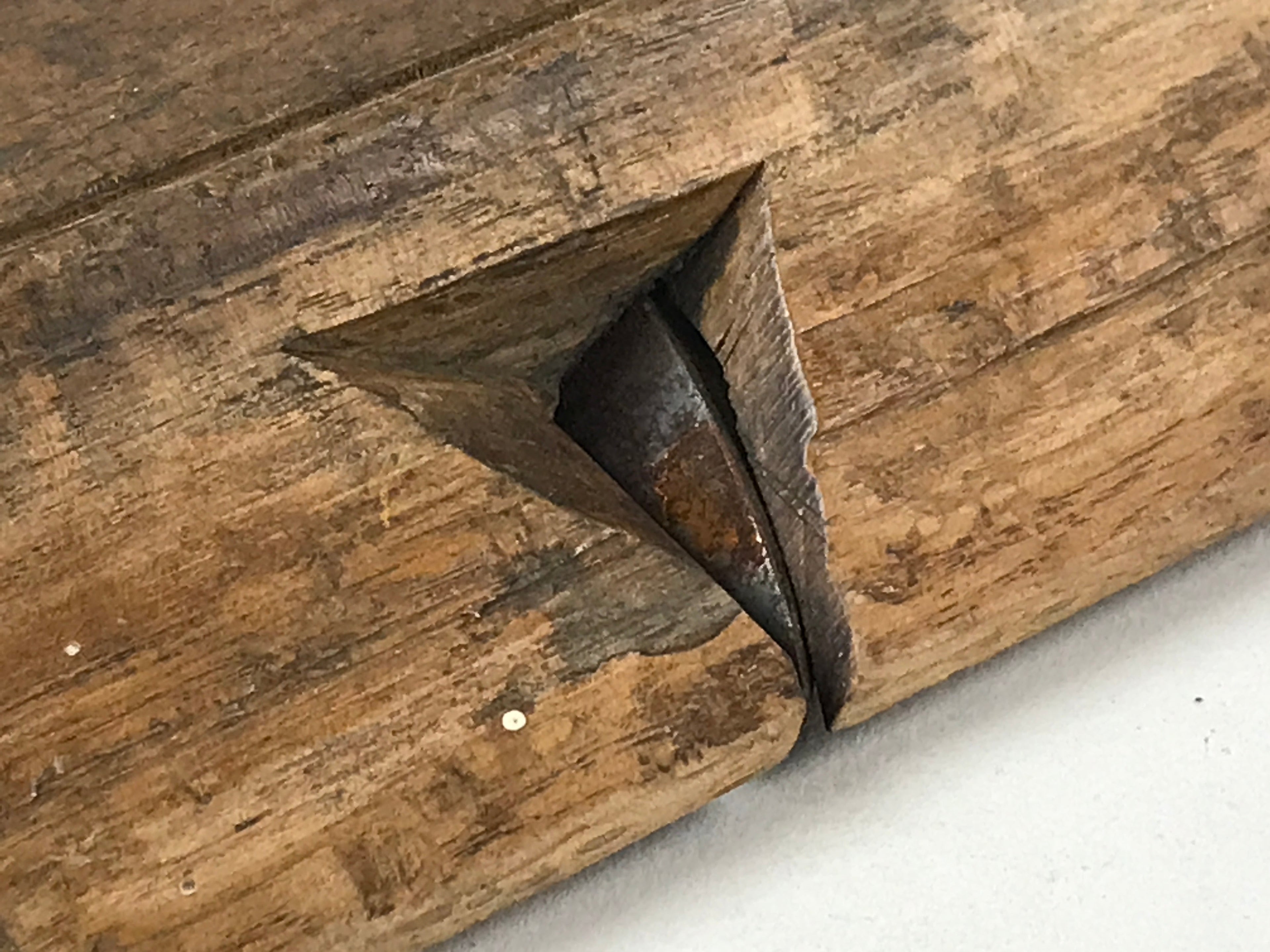 Japanese Hand Plane Sakuri Kanna Smoothing Vtg Wood Tool 95mm Steel Blade K469