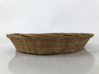 Japanese Hand Woven Bamboo Basket Kago Vtg Kikuzoku Ami Weave Round Brown B257