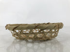 Japanese Hand Woven Bamboo Basket Kago Vtg Mutsume Ami Small Round Morikago B251