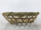 Japanese Hand Woven Bamboo Basket Kago Vtg Mutsume Ami Small Round Morikago B251