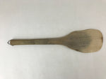 Japanese Hand-carved Wooden Rice Paddle Shamoji Vtg Large Spoon Brown JK614