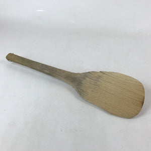 Japanese Hand-carved Wooden Rice Paddle Shamoji Vtg Large Spoon Brown JK614