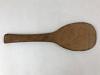 Japanese Hand-carved Wooden Rice Paddle Shamoji Vtg Large Spoon Brown JK615