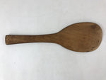 Japanese Hand-carved Wooden Rice Paddle Shamoji Vtg Large Spoon Brown JK615