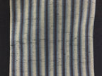 Japanese Handbag Vtg Handle Blue Strips Kimono Fabric Tesage-Bukuro KB61