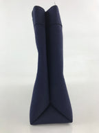 Japanese Handbag Vtg Handle Blue Strips Kimono Fabric Tesage-Bukuro KB61