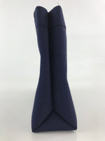 Japanese Handbag Vtg Handle Blue Strips Kimono Fabric Tesage-Bukuro KB61