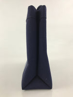 Japanese Handbag Vtg Handle Blue Strips Kimono Fabric Tesage-Bukuro KB61