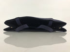 Japanese Handbag Vtg Handle Blue Strips Kimono Fabric Tesage-Bukuro KB61