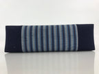 Japanese Handbag Vtg Handle Blue Strips Kimono Fabric Tesage-Bukuro KB61