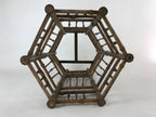 Japanese Handcrafted Bamboo Umbrella Stand Vtg Kasatate Holder Brown JK609
