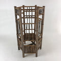 Japanese Handcrafted Bamboo Umbrella Stand Vtg Kasatate Holder Brown JK609