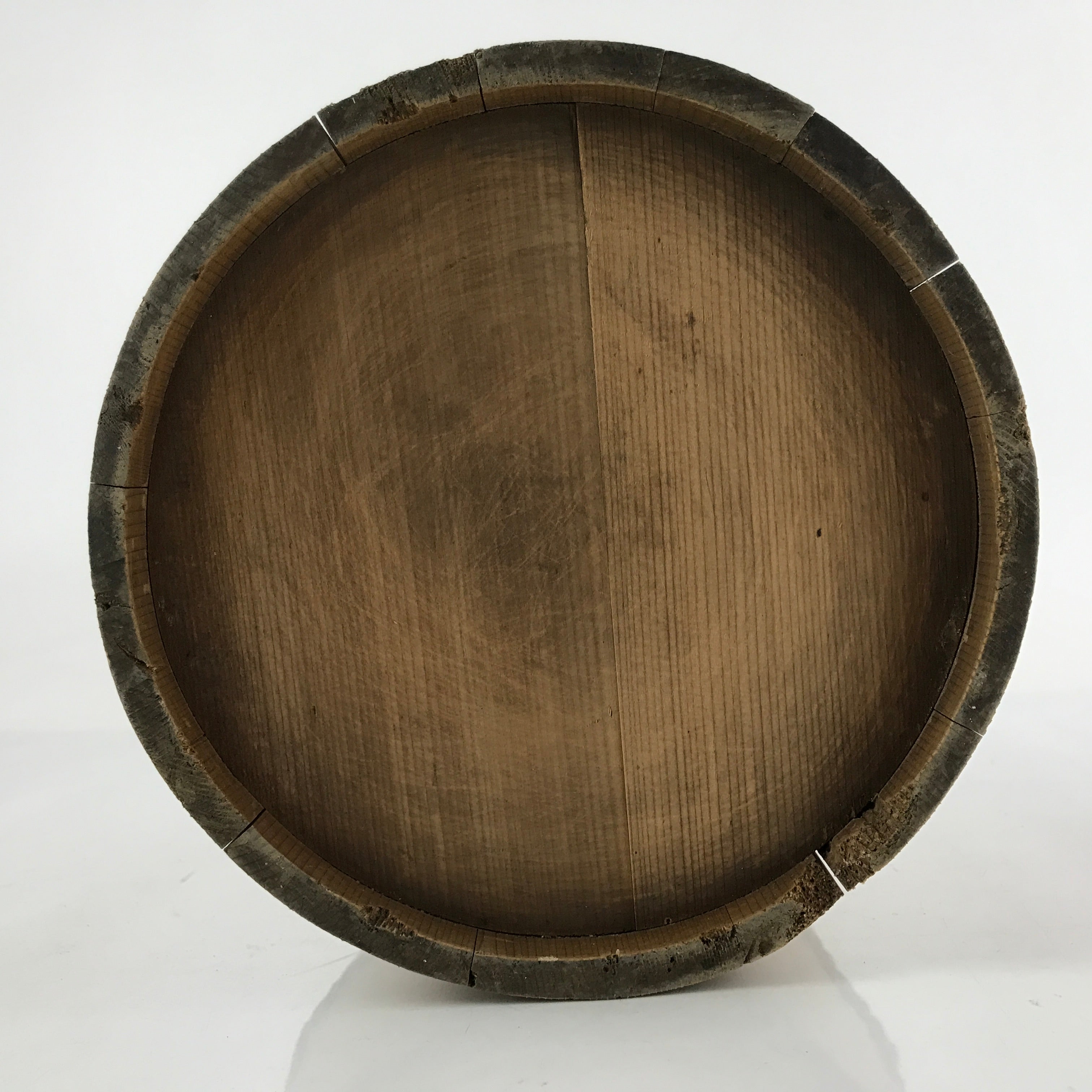 Japanese Handcrafted Wooden Bath Water Bucket Vtg Cypress Oke Ladle Scoop BK24