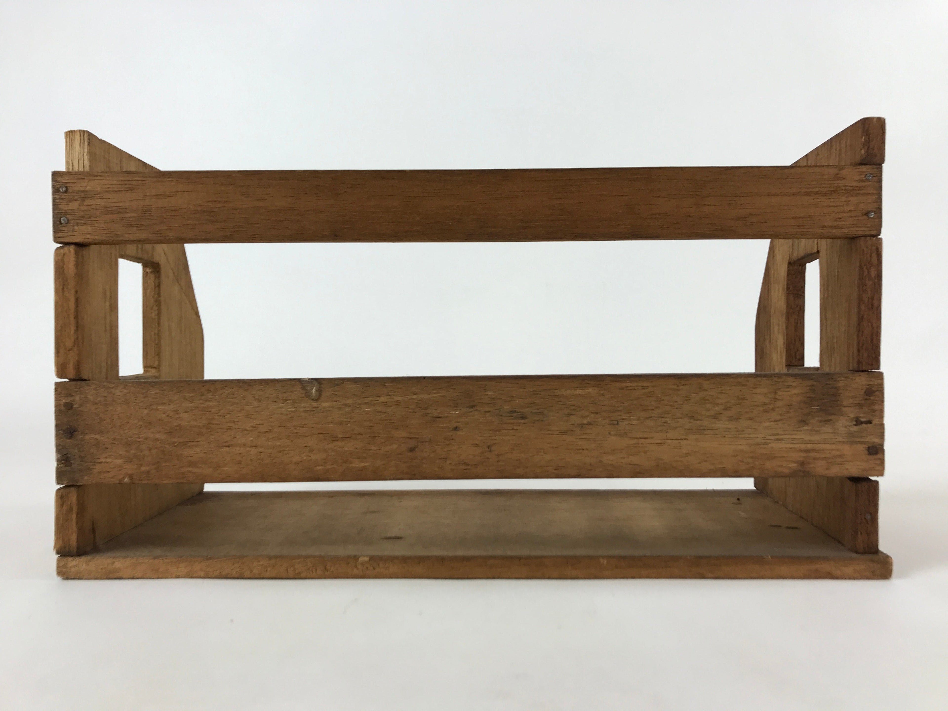 Japanese Handcrafted Wooden Bookshelf Vtg Small Bookcase Stand Brown JK612
