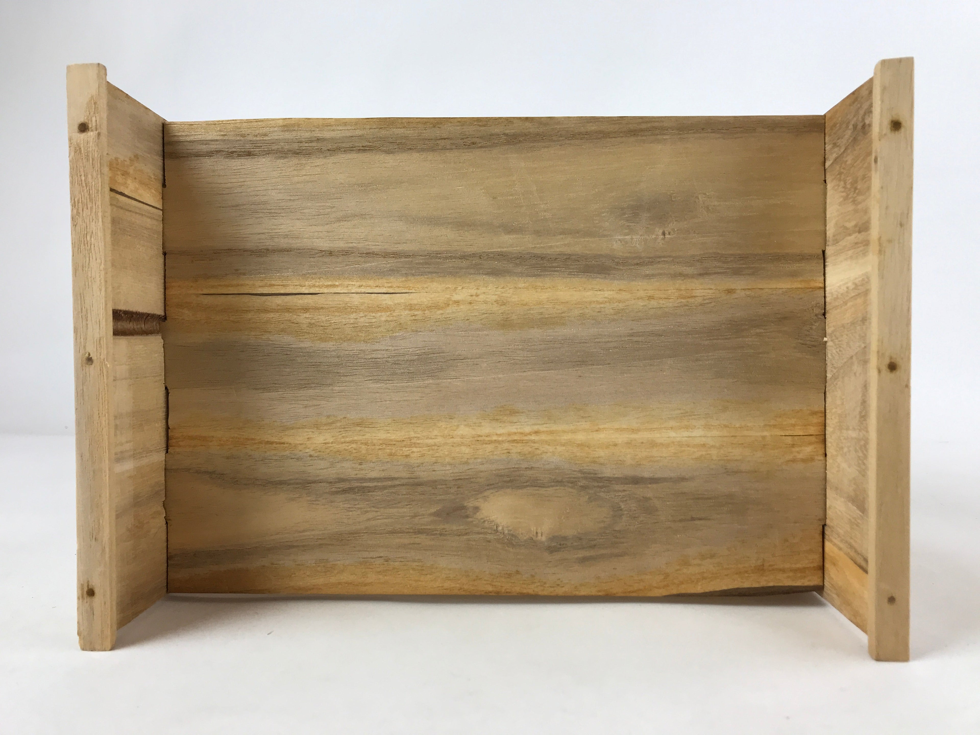 Japanese Handcrafted Wooden Shelf Vtg Small Stand Hyotan Design Brown JK647