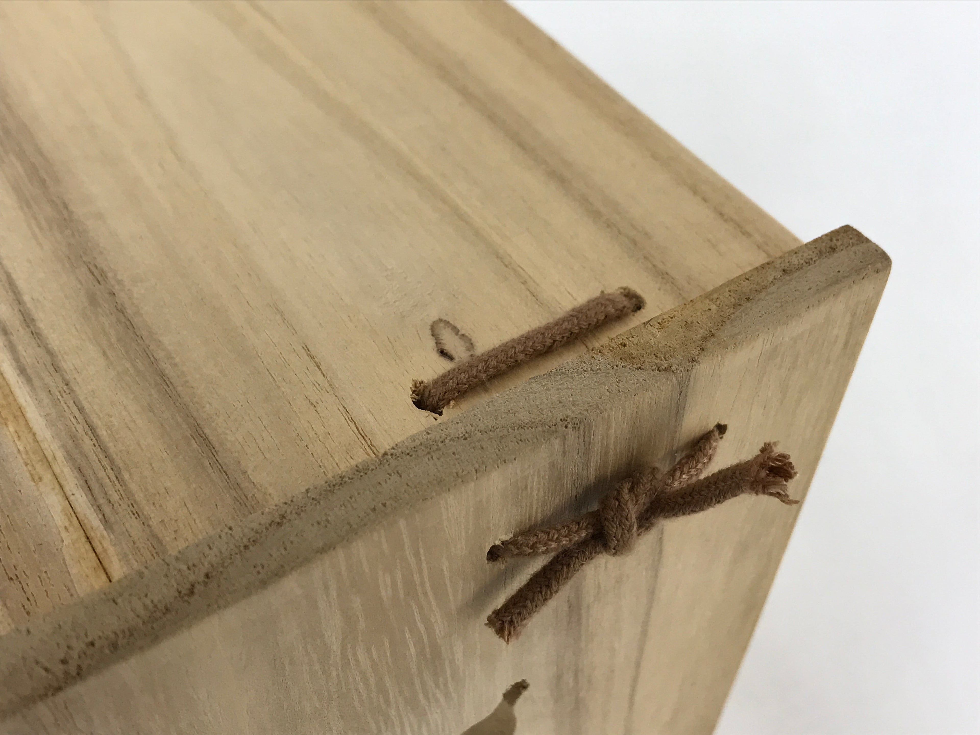 Japanese Handcrafted Wooden Shelf Vtg Small Stand Hyotan Design Brown JK647