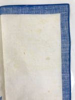Japanese Handkerchief Vtg Bandana Fabric Expo 1970 Osaka White Blue JK815