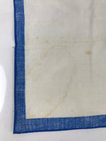 Japanese Handkerchief Vtg Bandana Fabric Expo 1970 Osaka White Blue JK815