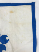 Japanese Handkerchief Vtg Bandana Fabric Expo 1970 Osaka White Blue JK815