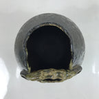 Japanese Handmade Ceramic Flower Vase Vtg Kabin Shigaraki Ware Black FK158
