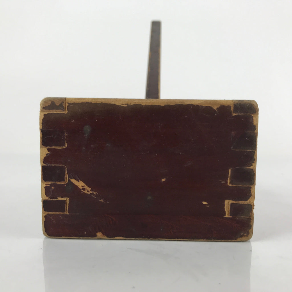 Japanese Handmade Lacquered Wood Masu Liquid Measuring Tool Vtg 0.2L Brown JK688